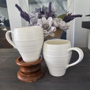 Mikasa Swirl White coffee cups/mugs